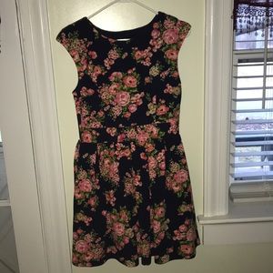 Emerald Sundae Floral Dress with Cutout